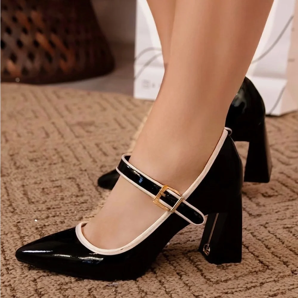 NWT Jorge Bischoff Black Patent Leather Mary Jane Pumps | BR Designer 🇧🇷 - Picture 4 of 9